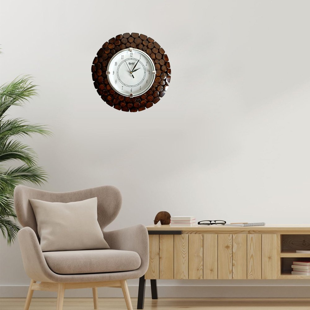 Vintage Wooden Antique Wall Clock for Home Decor and Gifting thumbnail 2