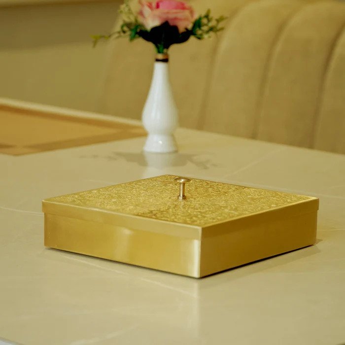 Masala Box Brass Square