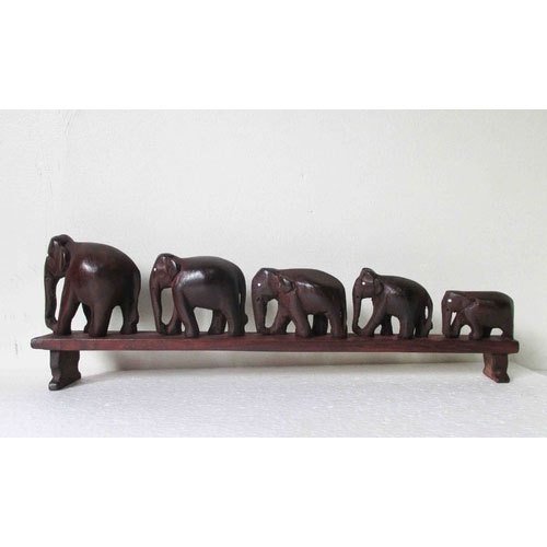 Elephants on Bridge Figurine - (5 Elephants)