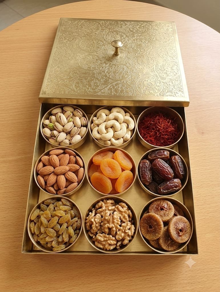 Handcrafted Square Brass Embossed Decorative Storage Box with Lid thumbnail 3