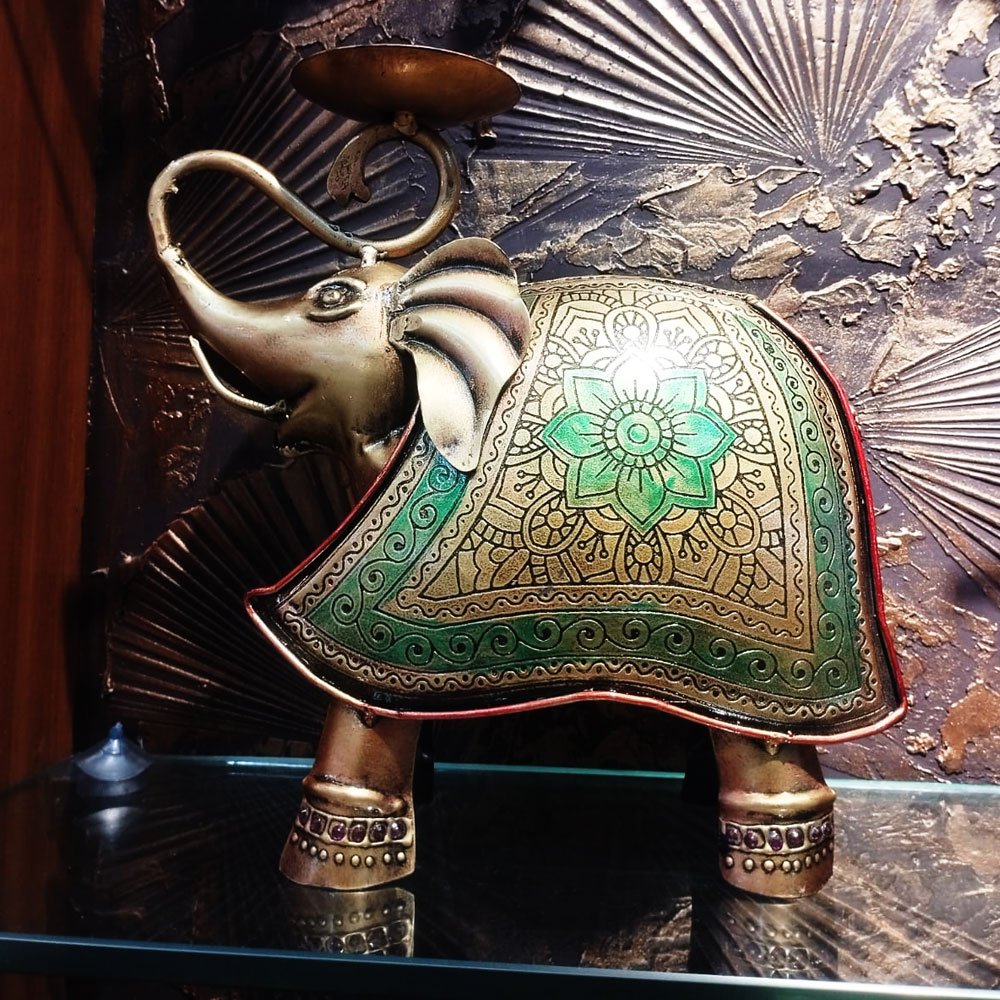 Majestic Elephant Tea Light Candle Holder thumbnail 4