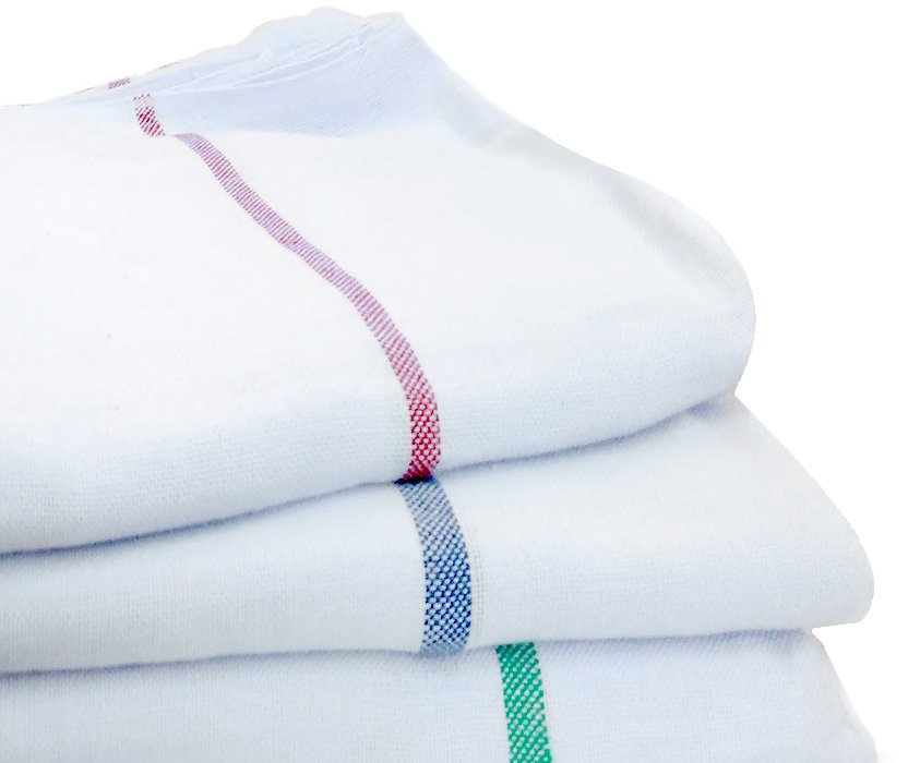 Traditional Plain Soft Cotton Bath Towel Kerala Thorthu for Bath & Multipurpose Use (Set of 3 Pieces, White) thumbnail 2