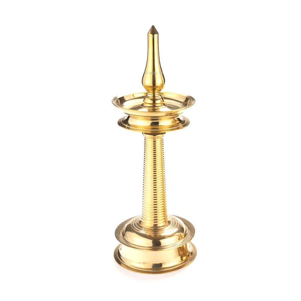 Traditional Lamp Nilavilaku Metal Diya for Pooja & Decor thumbnail 2