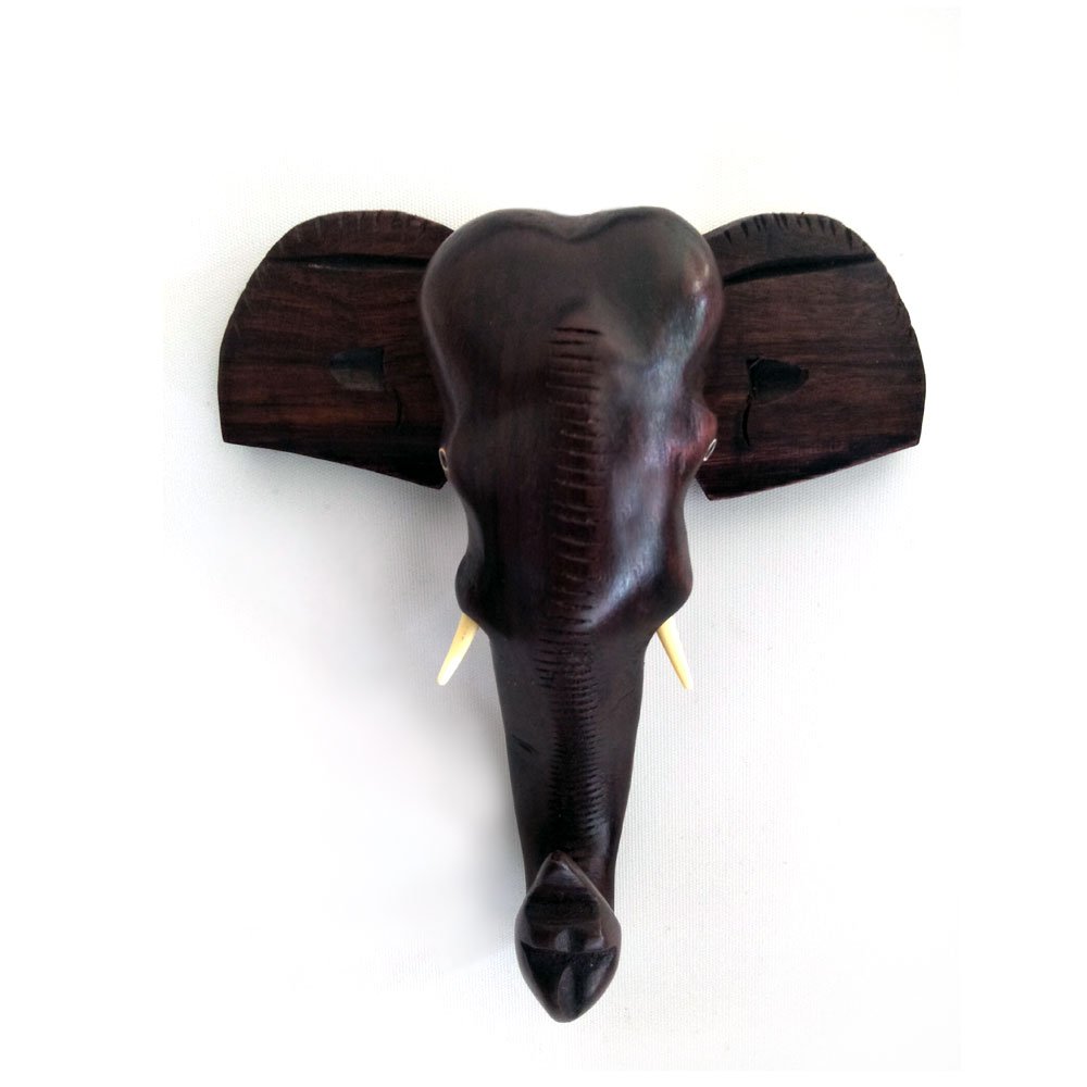 Rosewood Crafted Elephant Head Wall Hang For Home Decor & Gifting thumbnail 2