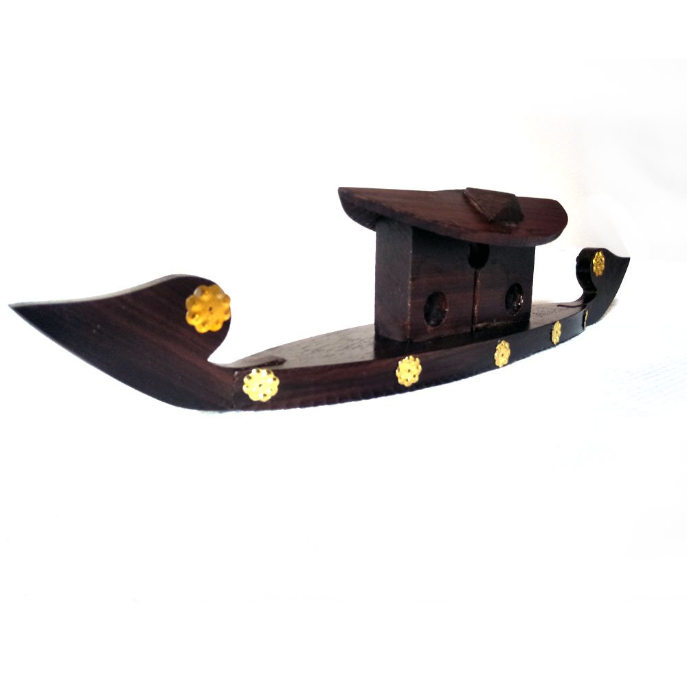 Rosewood crafted Kerala house boat miniature for decor and gifting
