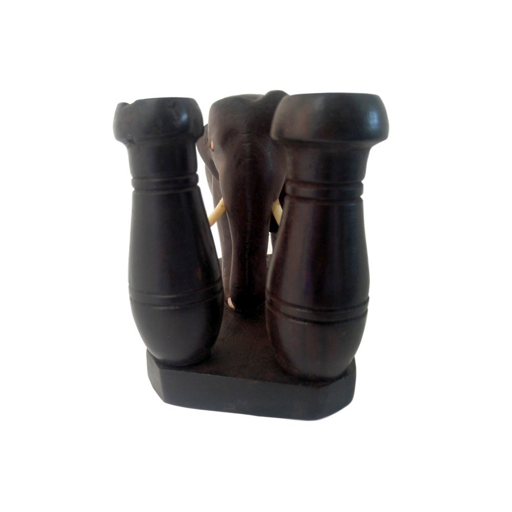 Rosewood Crafted Elephant Pen Pencil Stand with A Single Elephant Head Model for Home Office Decor thumbnail 2