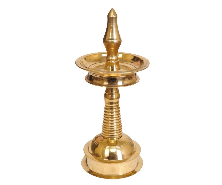 Traditional Lamp Nilavilaku Metal Diya for Pooja & Decor