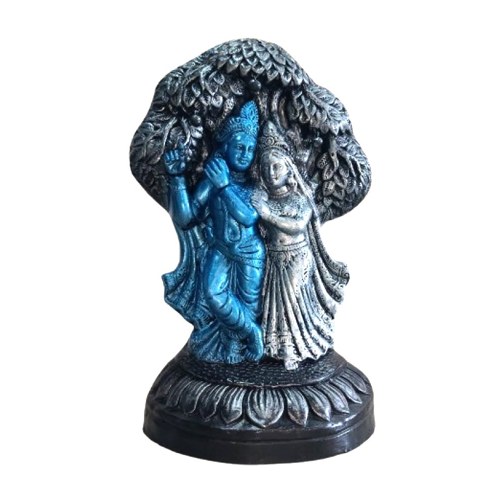 Terracotta Crafted & Decoratively Painted Radha & Krishna the Epitome of Love for Home Decor, Puja and Gifting.