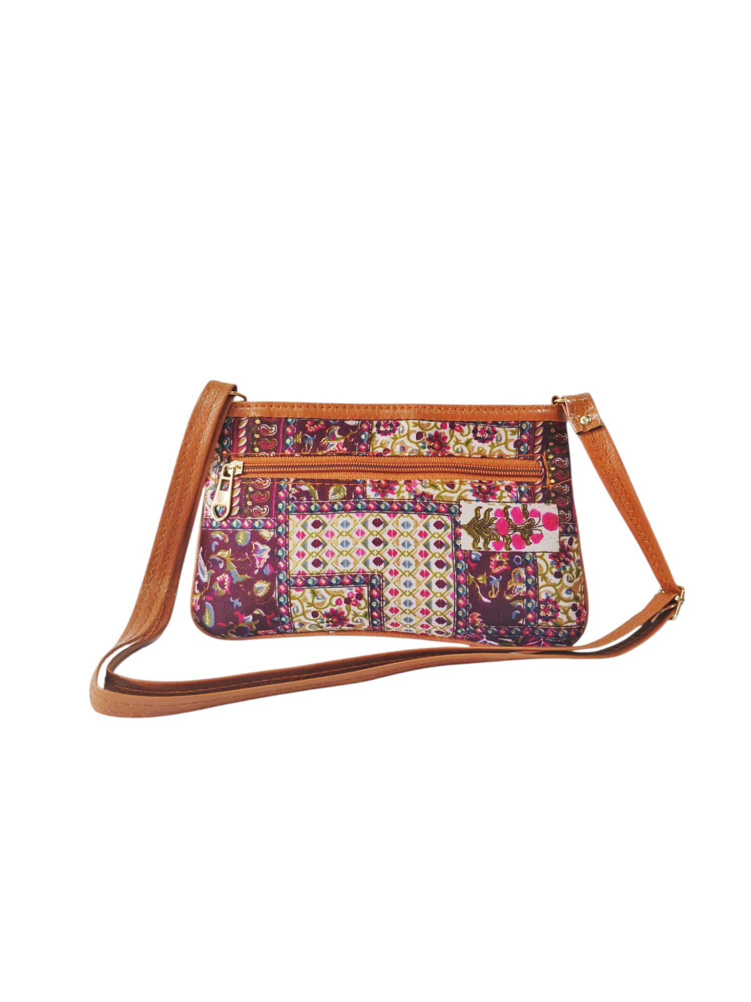 Handmade Multi Colour Printed Crossbody Sling Bag thumbnail 4