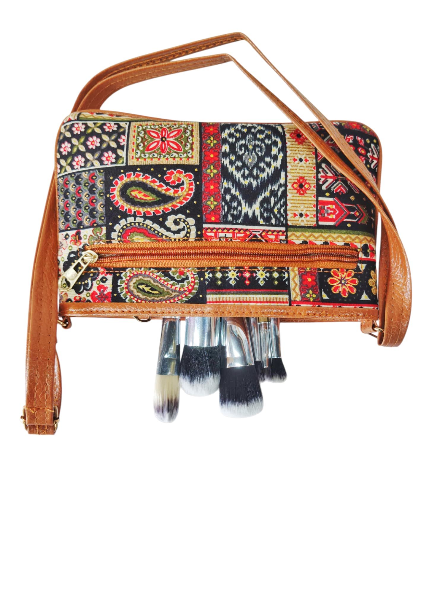 Handmade Multi Colour Printed Crossbody Sling Bag thumbnail 7