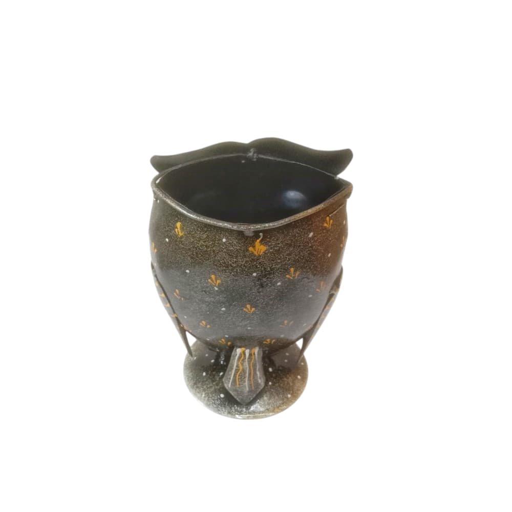 Multicolored Iron Painted Owl Pen Stand thumbnail 2