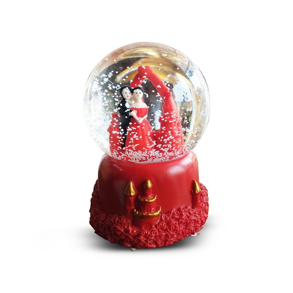 Enchanted Red Roses Snow Globe – Musical Gift