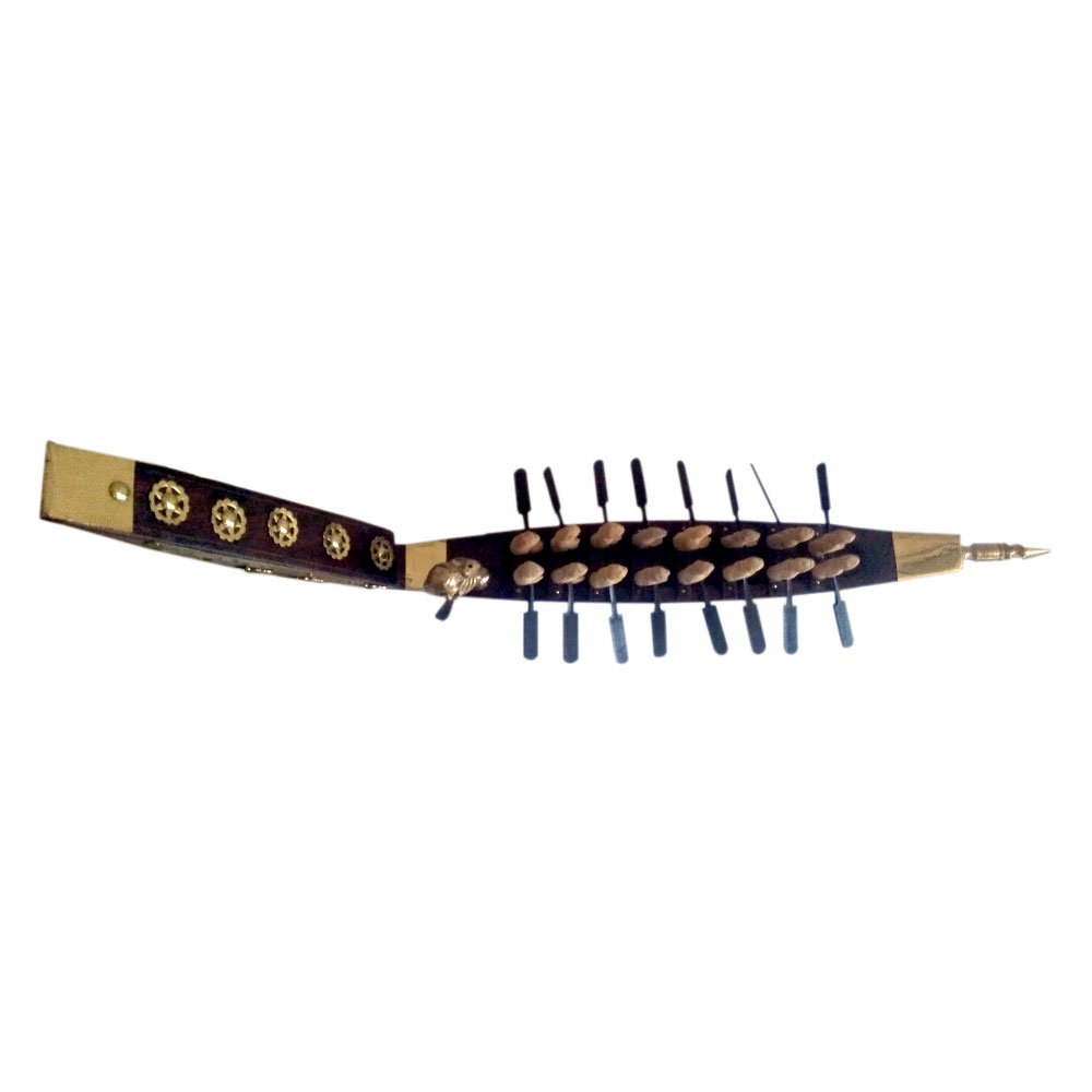 Rosewood & Brass Crafted Model of Kerala Snake Boat Chundan Vallam for Decor/Gifting thumbnail 2