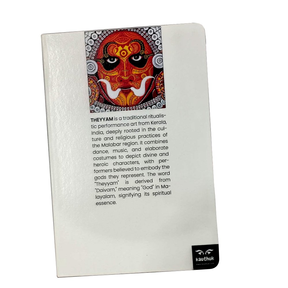 Theyyam Theme Hardbound Journals A5 size for Souvenir Gifting (White)