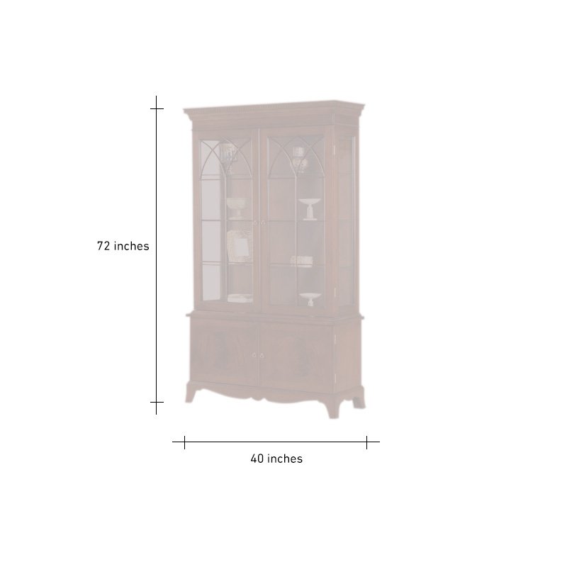 Elegant Double Door Teak Wood Crockery Cupboard for Home Interior Decor thumbnail 2